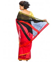 Red And Black Party Wear Saree DSCE0673 